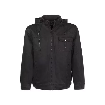 Kabát bélelt, 4 külső zseb (100%pamut) top elite bergen, fekete