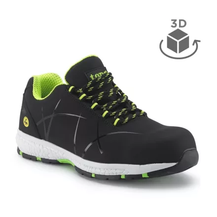 Védőfélcipő s3 src kompozit orrmerevítő top aton, fekete/zöld