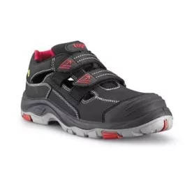 Védőszandál o1 esd src pu/gumi talp top brooklyn sandal, fekete/piros