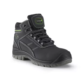 Védőbakancs src nubuk bőr felsőrész pu talp top buffalo mid o1, fekete