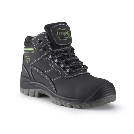 Védőbakancs src nubuk bőr felsőrész pu talp top buffalo mid o1, fekete