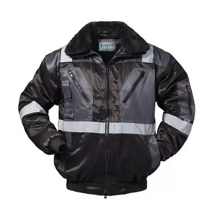 Pilóta dzseki 4:1 (60%pamut) top falcon 2 rf, fekete/szürke