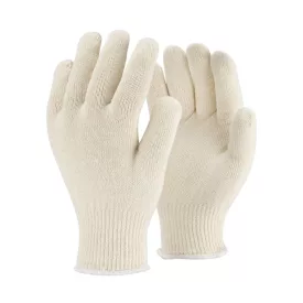 Védőkesztyű, duplabélelt, 100% pamut, fehér