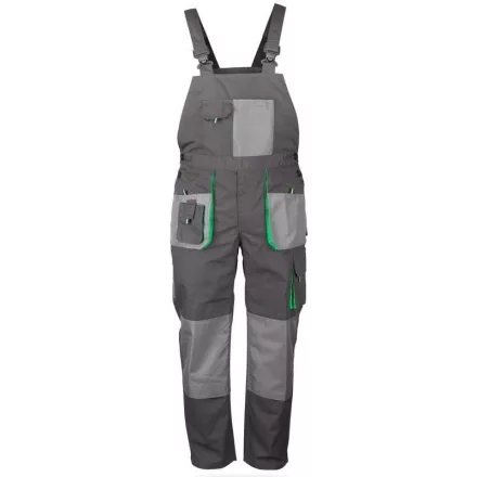 Nadrág kantáros (65%poliészter) top green bibpants, szürke