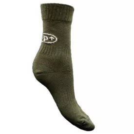 Vadász zokni lazított gumírozott szár erősített sarok (86%pamut) oliva
