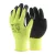 Védőkesztyű latex mártott poliészter lélegző top job, fekete/sárga