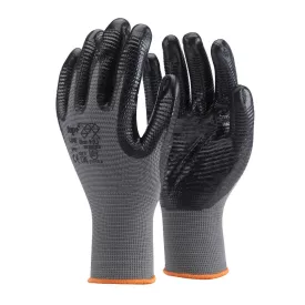 Védőkesztyű nitril lélegző rugalmas top line-, fekete/szürke
