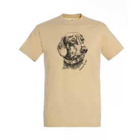 Póló (tacskó mintával) kereknyakú (100%pamut 190gr/m2) top, sand