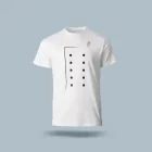 Póló (séfkabát mintával) kereknyakú (100%pamut 190gr/m2) top, fekete