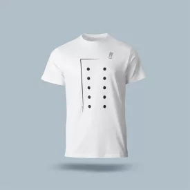 Póló (séfkabát mintával) kereknyakú (100%pamut 190gr/m2) top, fekete