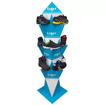 Karton cipőállvány top shoe display, kék/fehér