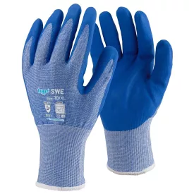 Top swe vágásbiztos védőkesztyű, nitril mikrohabos tenyér, kék