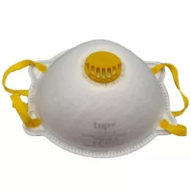 Maszk ffp2 szelepes top vic821v, fehér/sárga