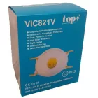 Maszk ffp2 szelepes top vic821v, fehér/sárga
