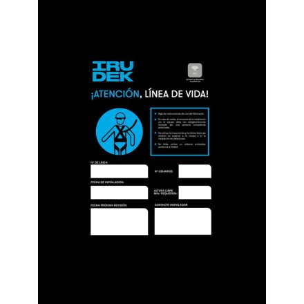 Információs tábla irudek lifeline-hoz 150x105x1 mm