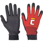 Jacdaw piros mártott nylon kesztyű