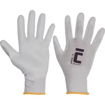 Bunting nylon pu mártott kesztyű