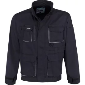 Munkakabát dzseki fazonú rejtett húzózáras nyolc zseb top016, sötétkék
