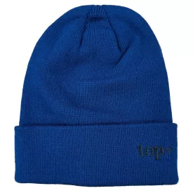 Top cap sapka - navy kék színben akril klasszikus kötött sapka