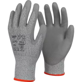 Védőkesztyű 5-ös vágásálló polietilén top cut pu, szürke