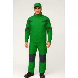 Munkaruha set top nova kabát és derekas nadrág, zöld