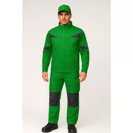 Munkaruha set top nova kabát és derekas nadrág, zöld