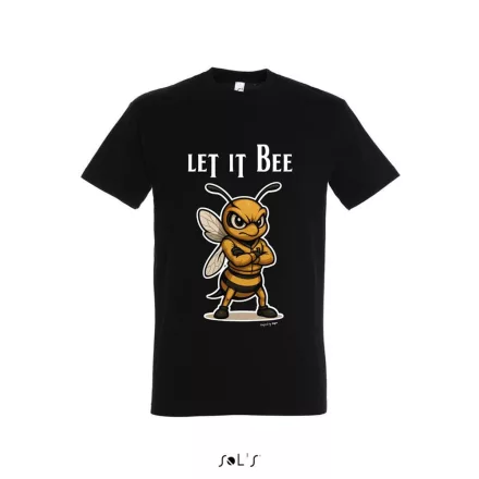 Póló (méhecske mintával let it bee) kereknyakú top, white