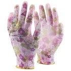 Védőkesztyű mártott poliészter top pu flower gr, zöld alma