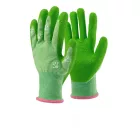 Kesztyű gyerek top smiley latex mártás, gumírozott mandzsetta, zöld