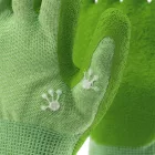 Kesztyű gyerek top smiley latex mártás, gumírozott mandzsetta, zöld