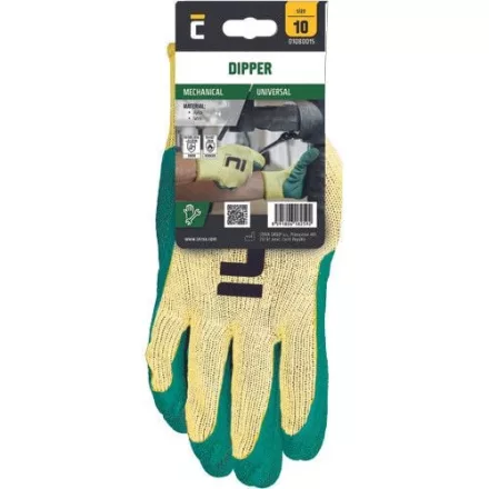 Dipper védőkesztyű latex akasztófüllel