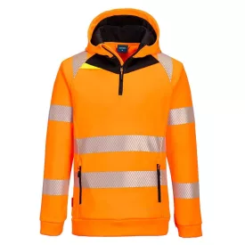Portwest dx4 hi-vis 1/4 zip hoodie