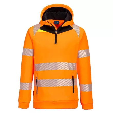 Portwest dx4 hi-vis 1/4 zip hoodie
