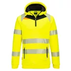 Portwest dx4 hi-vis 1/4 zip hoodie