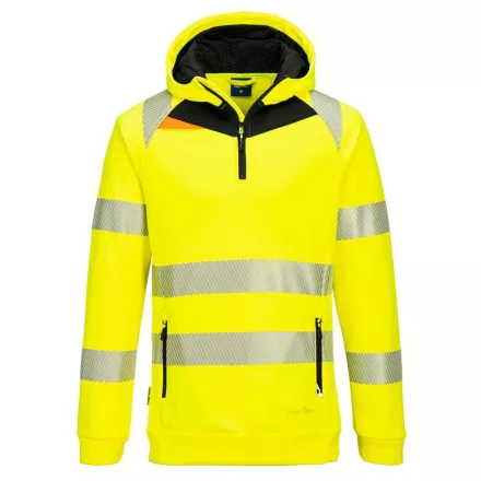 Portwest dx4 hi-vis 1/4 zip hoodie