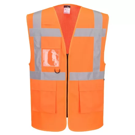 Portwest es1 essential hi-vis mesh cipzáras vezetői mellény