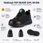 Védőcipő top nexor s1pl sr esd kompozit orrmerevítő, fekete - 607457