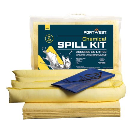 Portwest PW Spill (20 liter) vegyi szorbens készlet (6 db)
