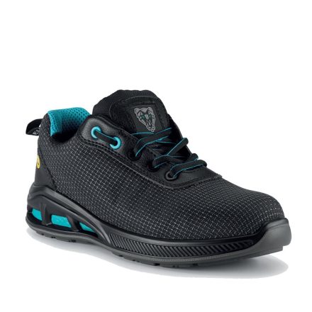 Védőfélcipő S3 WR ESD SRC, kompozit orrmerevítő TOP ELITE MERLIN LOW, fekete