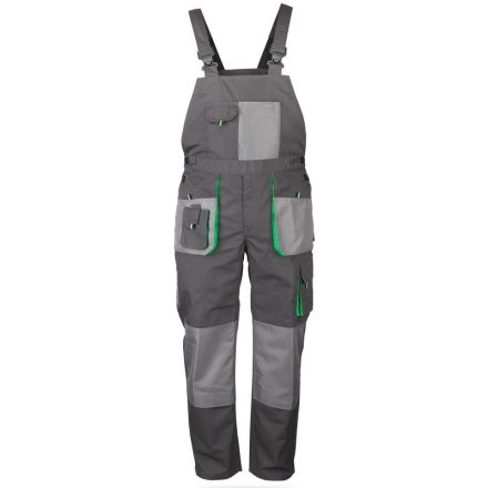 Nadrág kantáros (65%poliészter) TOP GREEN BIBPANTS, szürke