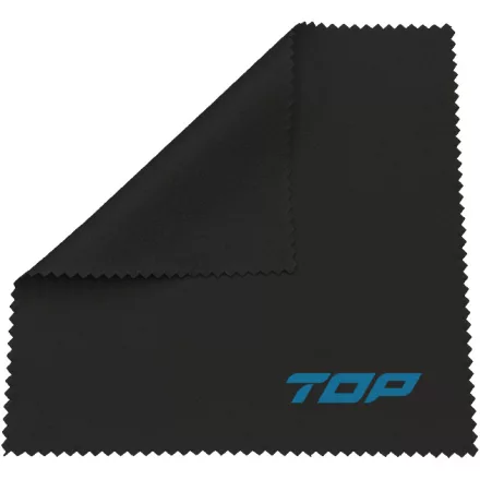 TOP OPTICLOTH tisztítókendő szemüvegekhez, 10db/csomag, fekete
