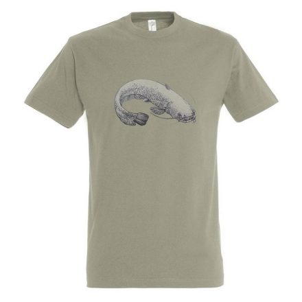 Póló (harcsa mintával) kereknyakú (100%pamut 190gr/m2) TOP, khaki