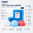 Hajháló TOP SANICAP gumírozott, higiénikus, piros, 100db/csomag