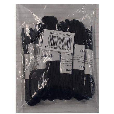 Cipőfűző  hosszú hengeres strapabíró (100%nylon) TOP, fekete
